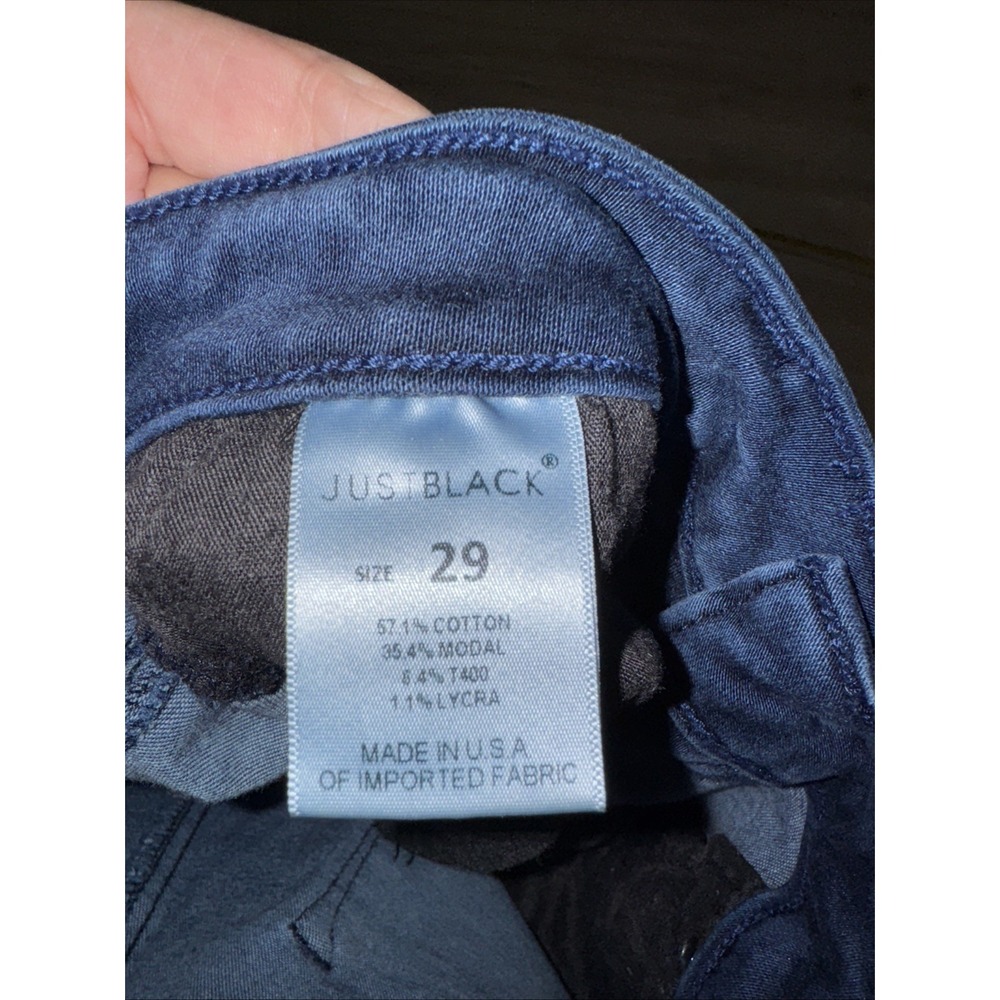 Just Black Size 29 Skinny Jeans Soft Stretch Denim Dark Wash - Picture 3 of 5